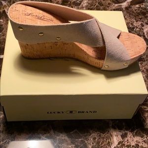 Lucky Brand Wedges Natural/Linen